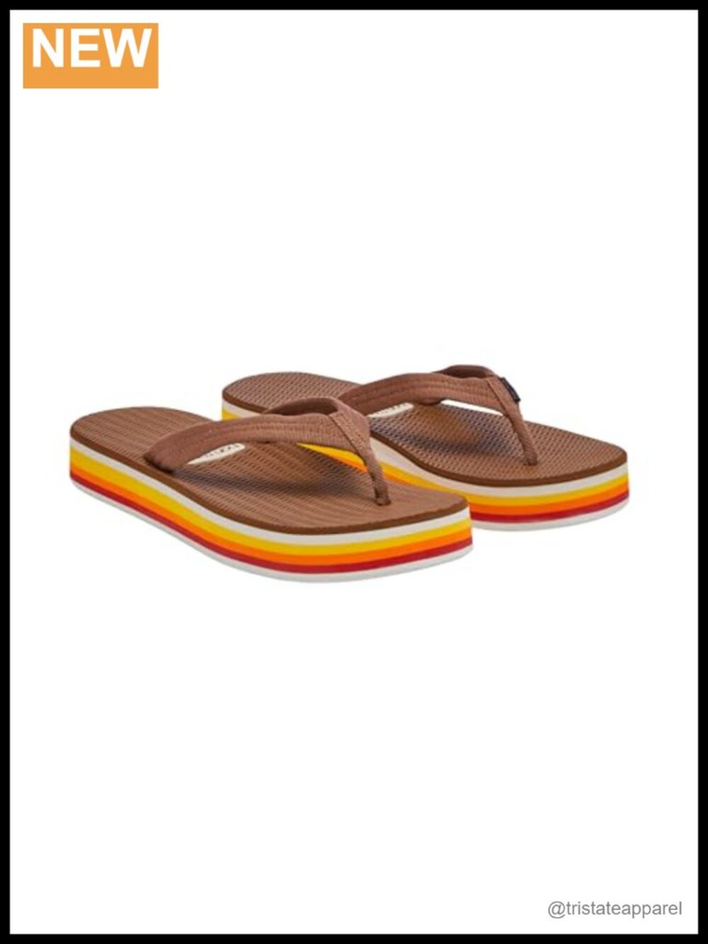 Hari Mari Dunes Sunset Women's Platform Boat-Safe Flip Flops